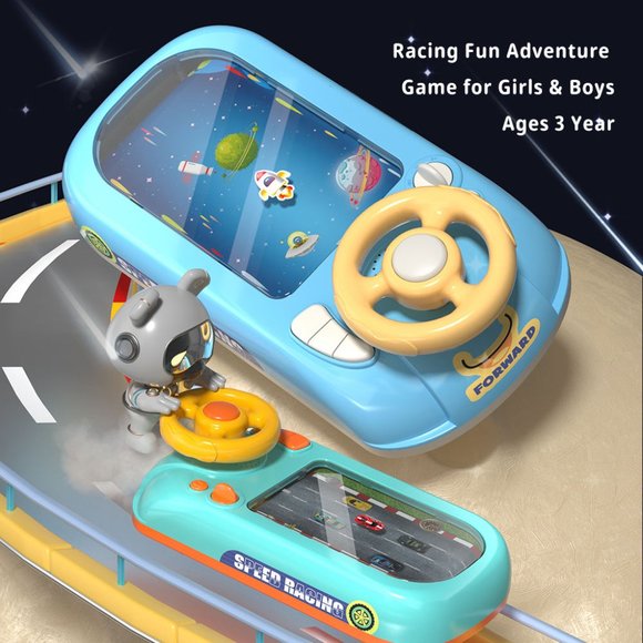 Educational Interactive Simulate Table Car Racing Adventure Game Kids Steering - Picture 4 of 12
